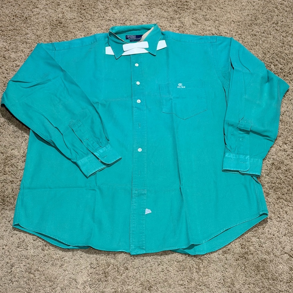90's Polo by Ralph Lauren RL-92 Embroidered Green Shirt Size L Vintage Rare - Picture 2 of 7